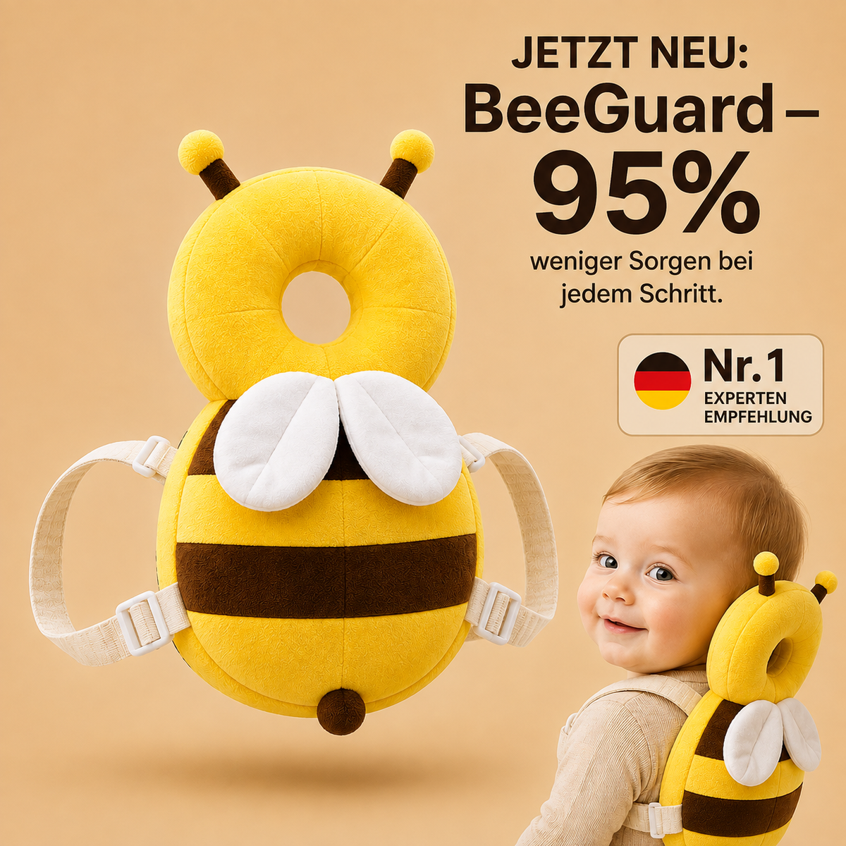 BeeGuard™ – Weiches Schutzkissen für Babys & erste Schritte