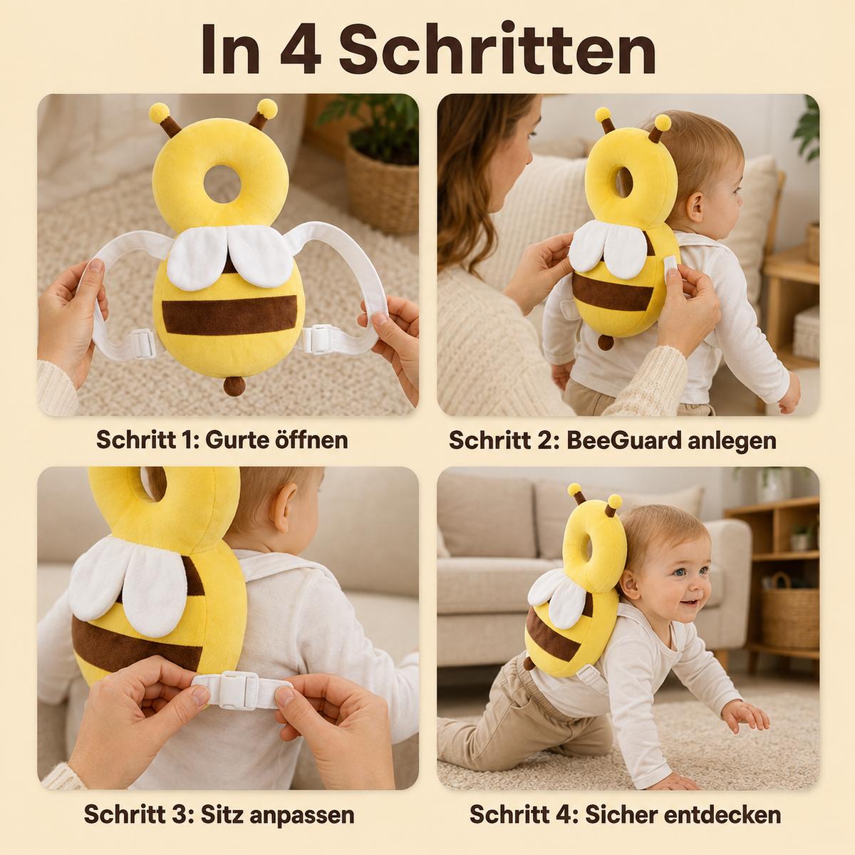BeeGuard™ – Weiches Schutzkissen für Babys & erste Schritte