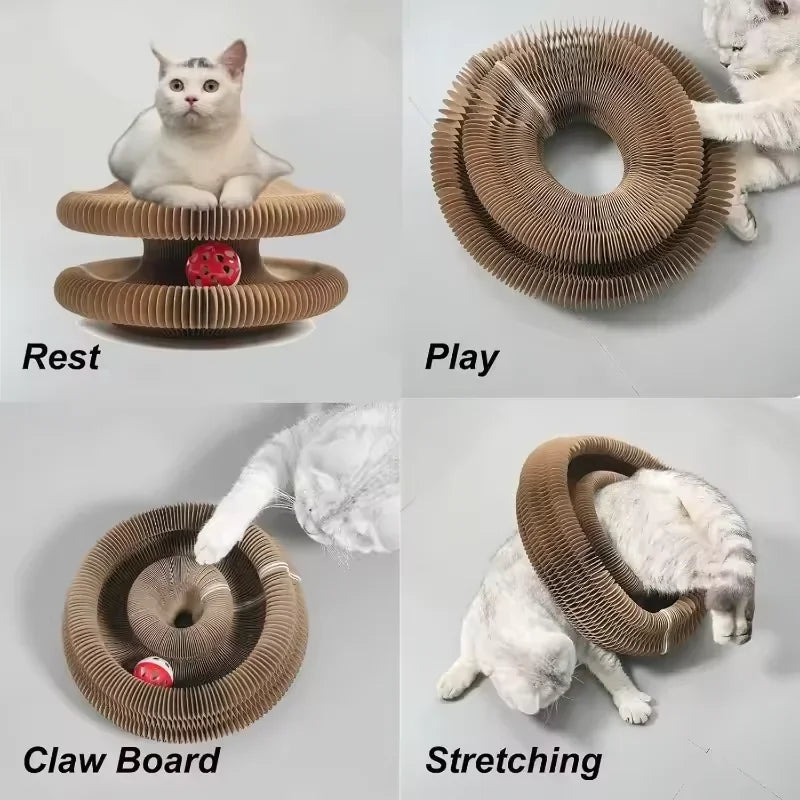 Foldable Cat Scratching Post Corrugated Cardboard Scratching Post Durable And Not Easily Damaged Cat Self-Deprecating Toy.