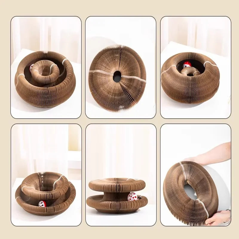 Foldable Cat Scratching Post Corrugated Cardboard Scratching Post Durable And Not Easily Damaged Cat Self-Deprecating Toy.