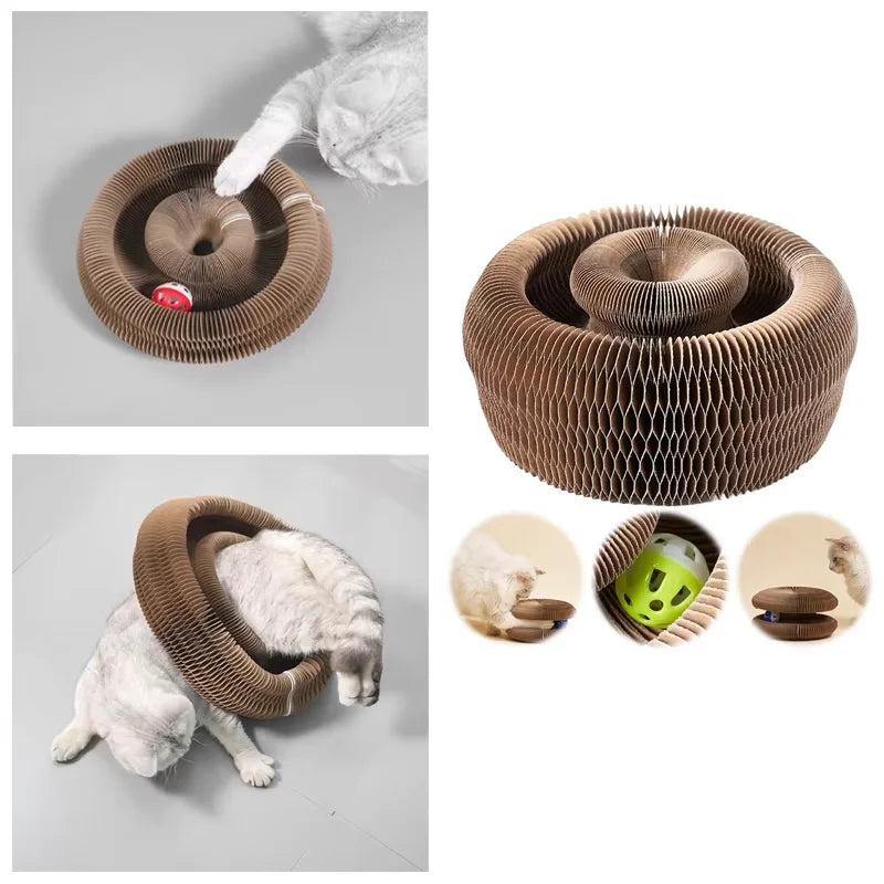 Foldable Cat Scratching Post Corrugated Cardboard Scratching Post Durable And Not Easily Damaged Cat Self-Deprecating Toy.