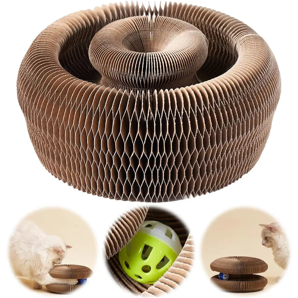 Foldable Cat Scratching Post Corrugated Cardboard Scratching Post Durable And Not Easily Damaged Cat Self-Deprecating Toy.